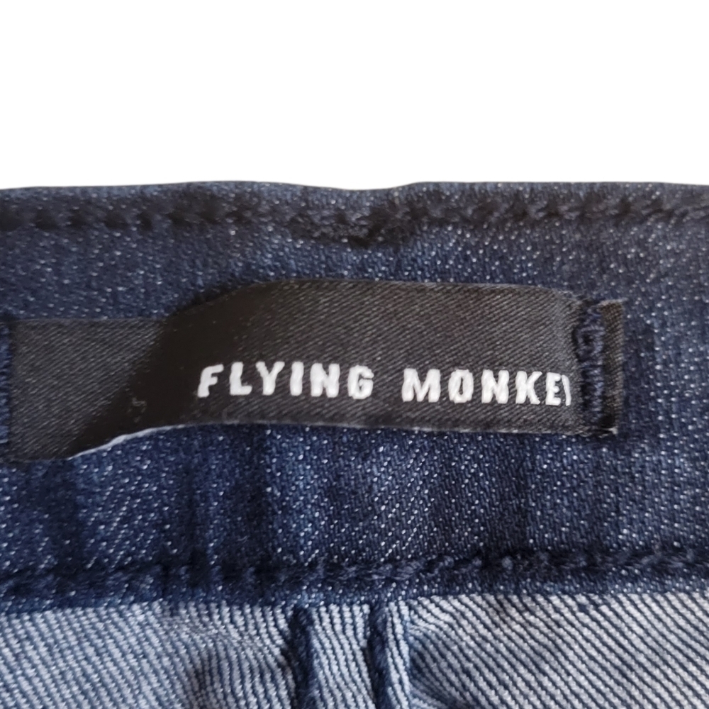 Flying Monkey Mid Rise Dark Wash Stretchy Skinny Jeans - Picture 10 of 12
